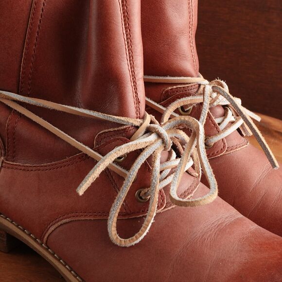 Timberland Boots Womens Size 8.5 Brown Savin Hill Leather Ankle Lace Up Comfort - Picture 5 of 13